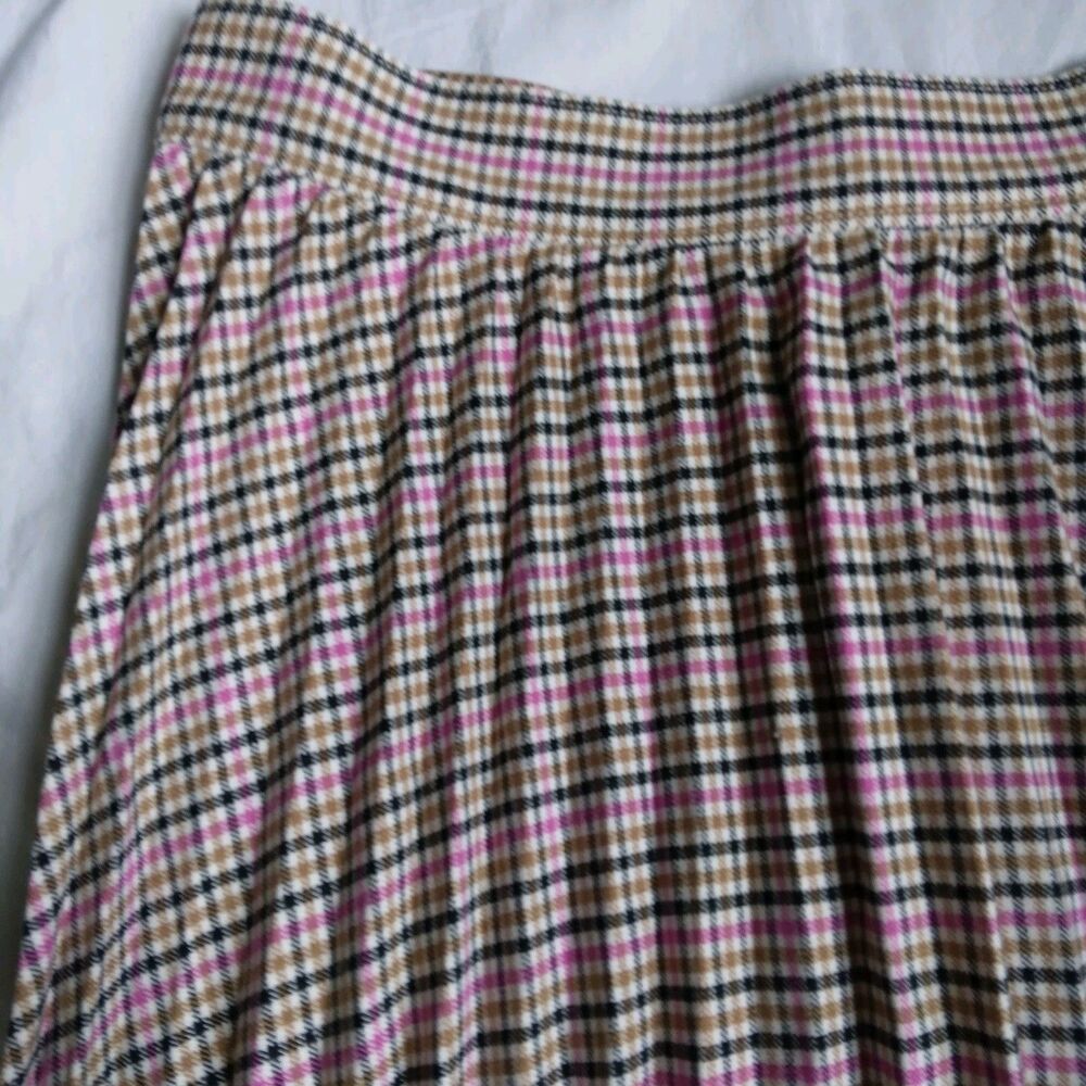 New LOFT Multi Color Plaid Pleated Skirt Preppy Academia Womens Size 4 - Picture 6 of 13
